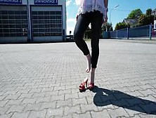 Summer High Heels - Walking On Red Mules