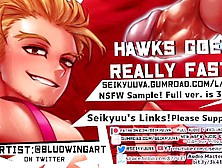 My Hero Academia Hawks Goes Really Fast!!! - Female Pronouns Art:bludwingart