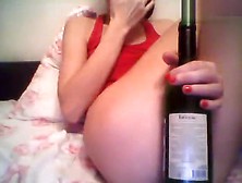 Marina587 Plays With Her Ass And Bottle