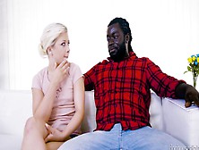 Interracial Sex Scene Of Pale-Skinned Cutie And Giant Black Guy