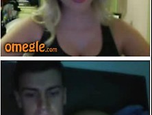 Omegle Win - Big Tit Blonde Whore Shows Off