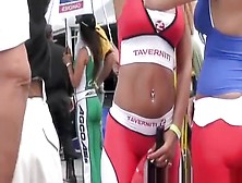 Hot Racing Track Babes In Tight Clothes