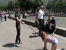 Bound Teen Made To Crawl In Public