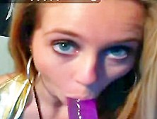 Webcam Blonde Toys Her Shaved Pussy