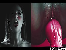 Real Life Asian Cartoon - Ahegao Amirah Adara Rides Large Dildo - Filled Of Jizz