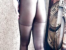 Bdsm Beauty Transparent Tights Without Underwear,  Caressing Myself