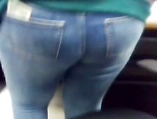 Ass Of Blonde Women In Tight Jeans