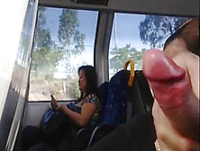 Flashing Cock Out On Train!!