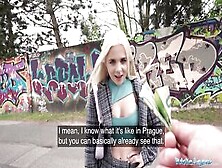 Public Agent Blue Eyed Blond British Hottie Takes A Large Czech Weenie In Her Moist Vagina