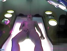 Fantastic Doll Fingers Her Orgasmic Pussy In The Tanning Bed
