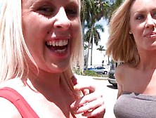 Smoking Hot Blondes Flashing Sexy Round Butts In Public