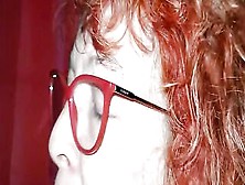 Redhead Granny With Glasses Sucking A Youthful Bbc