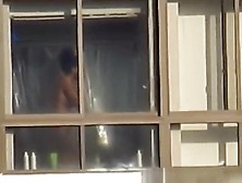 Ebony Spied Through Her Apartment Window