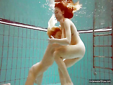 2 Super-Hot Women Love Swimming Pool Nude