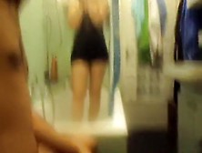 Couple Has Standup Oral,  Doggystyle And Missionary Sex In The Bathtub.