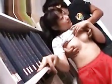 Sweet Asian Girl Getting Hot Nipples Sucked In Library