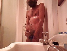 Nudist Steve Wanking His Cock In Shower