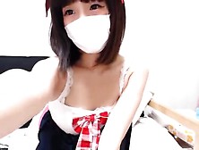 Cute Japanese Girl With A Mask On Cam Â€“ Basedcams. Com