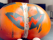 Happy Halloween Pumpkin Ass Painting