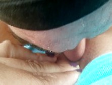 Outdoor Shaved Pussy Licking Clit Sucking Close Up Part 1