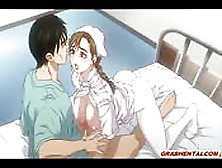 Rondborstige Hentai Verpleegster Zuigt Penis Patient