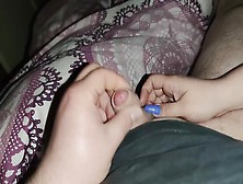 Helping Hand-Job With Blue Long Nails *cum On Nails*