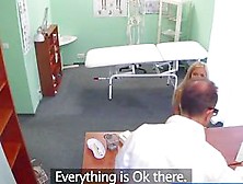 Hot Blonde Jenna Gets Banged By Her Doctor In The Table To Try His Sperm To Get Pregnant