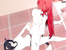 Rias Gremory Gets Her Pussy Eaten By Kuroka Toujou Before Getting Fucked With A Strapon - Highschool Dxd Hentai.