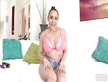 Carmela Clutch Is Playing Around With Her Wide-Opened Shaved Pussy