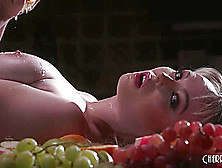 Horny Lilly Bell Gets Juice From Her Fruit And Her Pussy With Masturbating Food Play
