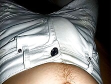 It's Storm Outside,  So Help Me Baby Cums Really Gigantic Onto My Stretchy White Jeans