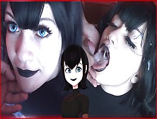 Monstrous Sperm Shot On Face Of Cute Goth Teenie - Mavis Cosplay Hot Darling