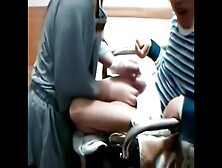 Patient Getting A Hand Job From A Nurse.
