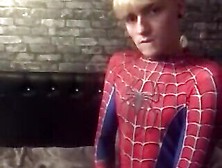 Gay Spider-Man Twink Wank And Smoke