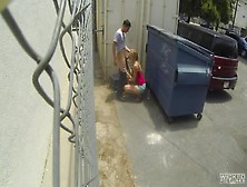 Hot Blonde Gets Drilled In The Street