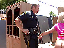 Looks Like The Police Officer Will Have To Drill Her With His Dick!