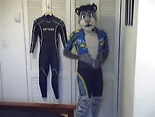 Lyctiger - Silver Tiggy In Cycle Skinsuit...  Teaser. Avi
