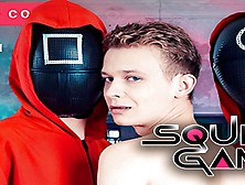 Squirt Game 01 :: Handsome Boy Is Torment To His Heart's Content In This Version Of Squirt Game