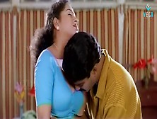 Mallu Blue Blouse Aunty With Lover Scene From B - Grade Movie