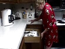 Granddaughter With Old Lady Penetrates Her Cunt With Fake