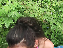 Jocelyn In Amateur Girl With Curly Hair Gives An Outdoors Bj