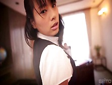 Beauteous Busty Japanese Milf Hana Haruna Is Giveing A Friendly Blowjob In Office