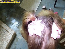 Stepdaughter With Pigtails Blows Taboo Shaft During Pov Fuck