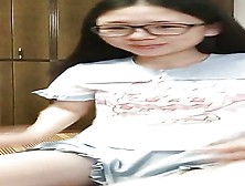 Cute Chinese Teen In Glasses With Hairy Pussy - Watch Part 2 On Teencamslive. Com
