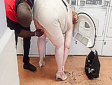 The Service Technician Arrived To Repair The Laundry Machines But He Thought Servicing Me Was A Better Idea