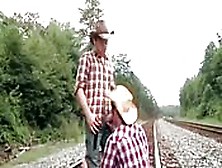 Cowboys Gay Sex By The Railroad