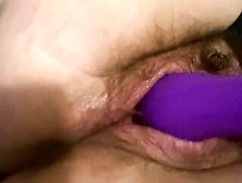 Mom Using Toy On Soak Bushy Vagina