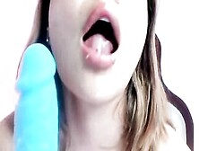 Latina Amateur Teen Sucking Dildo On Webcam