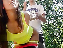 Ttorii - Public Blowjob In Park In Sporty Sexy Outfit.