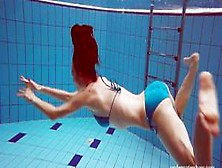 Underwater Hottest Girl Ever Martina Stripping Nude